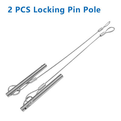 2 PCS Verriegelung eingesetzt Pin für Kohlenstofffaser-Stab Stecker passt alle Vermessung Pole Bolzen Nase 55mm Länge Stab Durchmesser 6mm