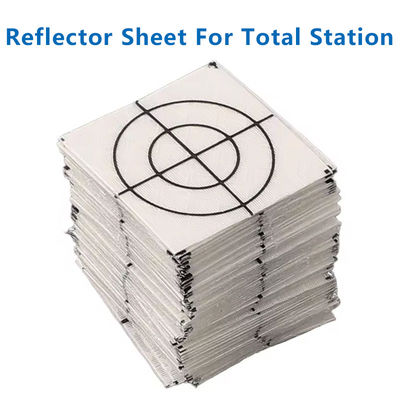 100 Stück Größe 20/30/40/50/60 mm Reflektorblatt für LeicCa Gesamtstation Umfrage Geographie Weißes Zielblatt Reflektierendes Aufkleber