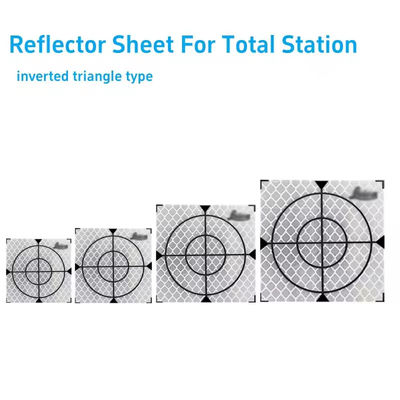 100 Stück Größe 20/30/40/50/60 mm Reflektorblatt für LeicCa Gesamtstation Umfrage Geographie Weißes Zielblatt Reflektierendes Aufkleber