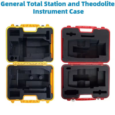 Harter Rot und Gelb Total Station und Theodolite Kunststoff Cayyring Case Instrumentenkasten kompatibel mit den meisten Marken