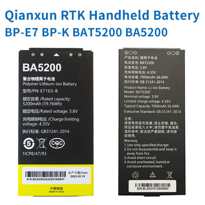 Oianxun RTK/GPS Handbatterie BP-E7 BP-K BAT5200 BA5200 Handmessung für CH6, CH5, CH3, CH4