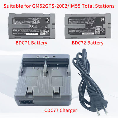 Suitable for GM52GTS-2002 and IM55 Total Stations Battery: BDC71 and BDC72 Charger: CDC77