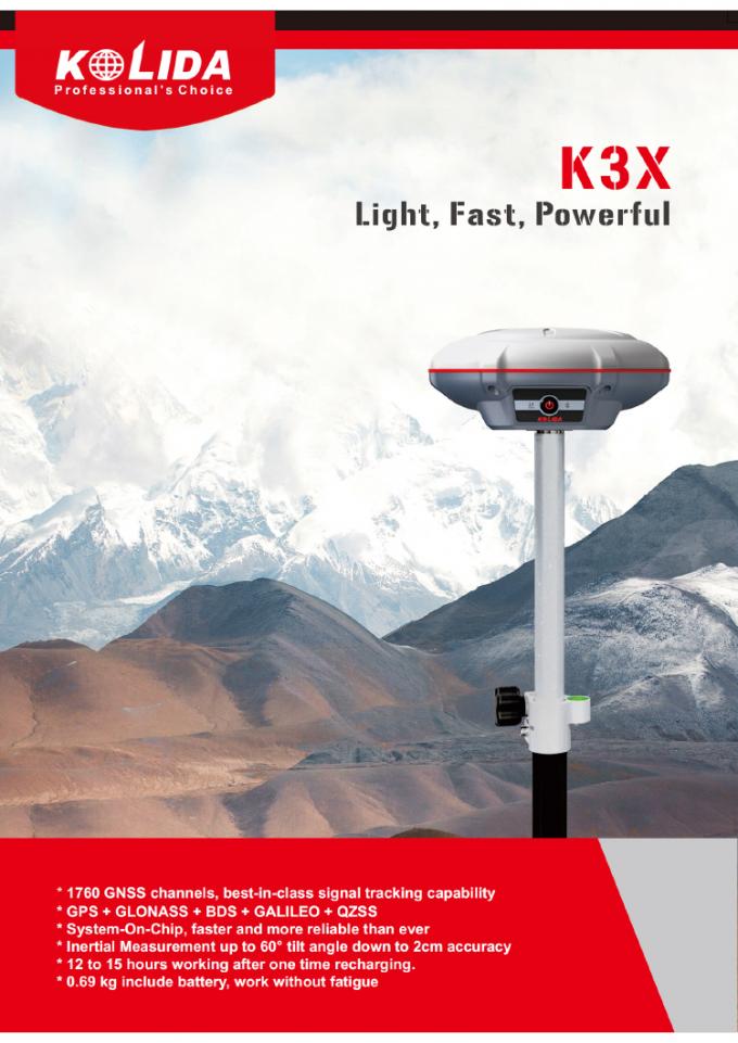 1760 Kanäle Kolida K3 RTK Vermessungsausrüstung Hochgenauigkeits-GPS-Empfänger 1